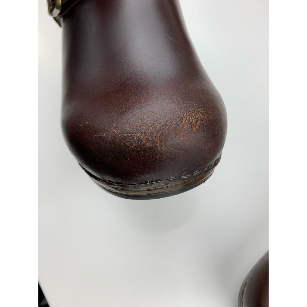 Dansko Ingrid Clogs Brown Leather Slip On Shoes Slingback Women's 40 US 9.5 10 - Picture 6 of 10
